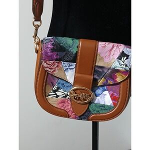 Coach georgie limited  edition Shoulder Bag Patchwork Floral Leather